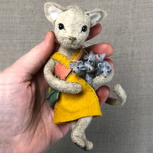 Chloe Cat PDF pattern, cat sewing pattern, Cat doll