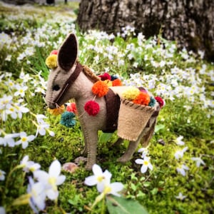 Donkey PDF pattern, Mexican donkey, Pompom,