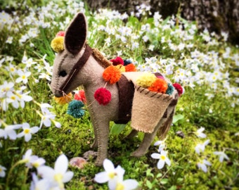 Donkey PDF pattern, Mexican donkey, Pompom,