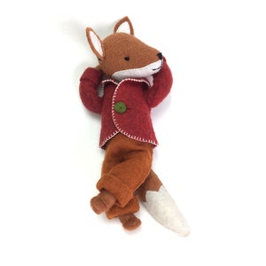 Felix the Fox PDF pattern, Felt fox ornament, Felt Animal Fox sewing pattern, hand-sewing, beginner sewing, DIY sewing, fantastic fox image 3
