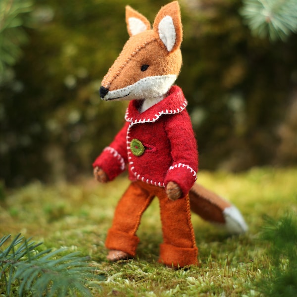Felix Fox PDF pattern, Felt Animal pattern - Stuffed Fox Sewing pattern - Animal Pattern, Holiday fox, fantastic fox, sewing craft kit
