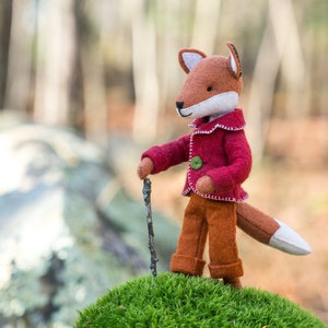 Felix the Fox PDF pattern, Felt fox ornament, Felt Animal Fox sewing pattern, hand-sewing, beginner sewing, DIY sewing, fantastic fox image 1