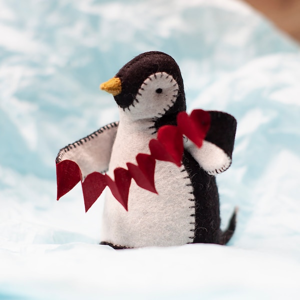 Felt Penguin Sewing Pattern: 3 3/4-Inch Plushie (PDF Pattern)
