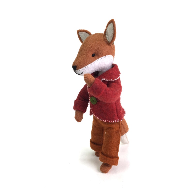 Felix the Fox PDF pattern, Felt fox ornament, Felt Animal Fox sewing pattern, hand-sewing, beginner sewing, DIY sewing, fantastic fox image 6