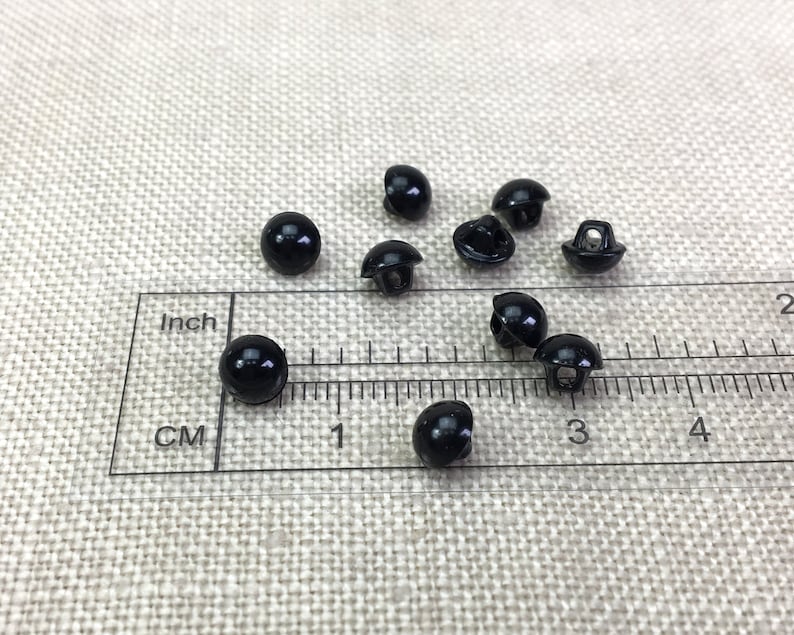 Sew-in button eyes, 4mm, 5mm, 6mm image 4