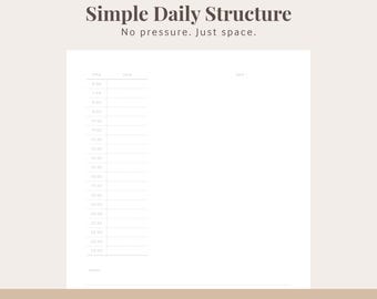 Low Pressure Daily Planner Printable | Burnout Recovery Planner | Low Energy Day To Do List | 4 Sizes PDF