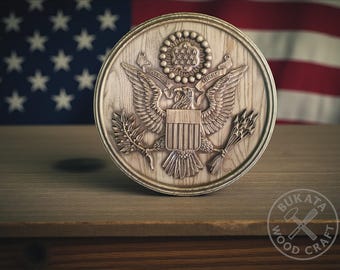 Hand Painted Great Seal of the United States on Wood Plaque - Etsy