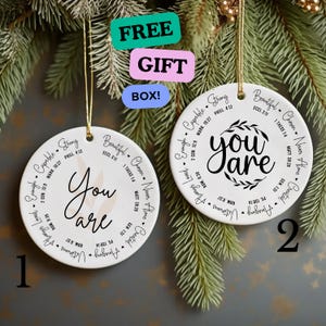 You Are Inspiration Ornament, Bible Verse Ornament, Christian Gifts Idea, Inspiration Bible Verse Gift, Christmas Gift for Christians