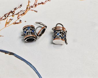 Handgefertigtes Vintage Metall Medaillon - Aufklappbarer Parfüm Anhänger - Andenken Halskette - Duftkissen Schmuck Geschenk