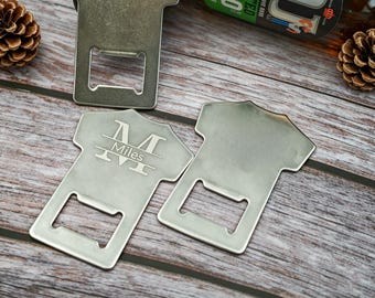 Personalisierter Flaschenöffner aus Jersey - Kreativer Bieröffner, Hochzeitsgeschenke, Trauzeugen Geschenk - Ein Geschenk für Ihn - Vatertagsgeschenk