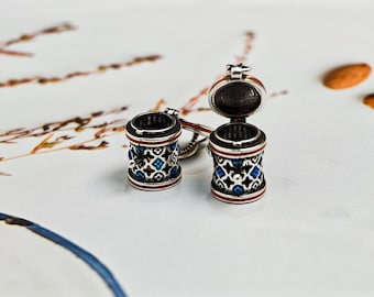 Vintage Handgemachte Medaillon Anhänger - Antike Stil Metall Andenken Halskette - Öffnen Parfüm Medaillon - Duftkissen Schmuck