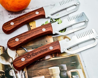 Personalisierter Obstschäler & Reibe - Professionelles Küchengerät, ergonomisches Utensil, Geschenk für Chefkoch