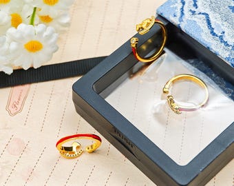 Pferdeförmiger Ring - Astrologischer Ring - Symbolisches Geschenk für Sie - Metallschmuck - Damenring - Geschenk für Freundin