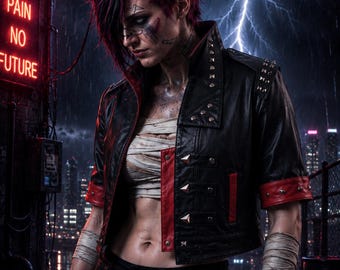 Arcane Vi Pit Fighter Jacket, League of Legends Cosplay Costume, Season 2 Gamer Apparel