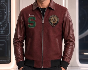 Starfleet Academy Darem Reymi Inspired Bomber Jacket, Star Trek Red Costume Jacket, Handmade Red Bomber Jacket for Cosplay
