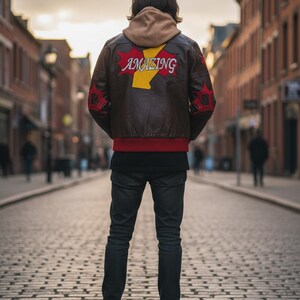 Spider-Man Photographer Jacket, Marvel Rivals Peter Parker Cosplay Leather Hoodie, Spidey Superhero Gift for Men image 7