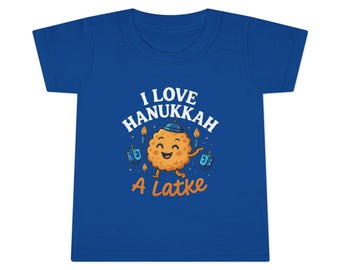 I Love Hanukkah A Latke toddler t-shirt | Hanukkah latke design, dreidel art