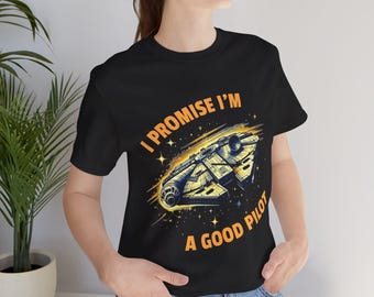 Millennium Falcon Pilot T-Shirt | Spaceship Retro Sci-Fi Tee
