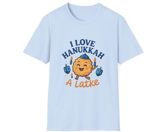 I Love Hanukkah A Latke T-Shirt | Hanukkah Latke Dreidel Design