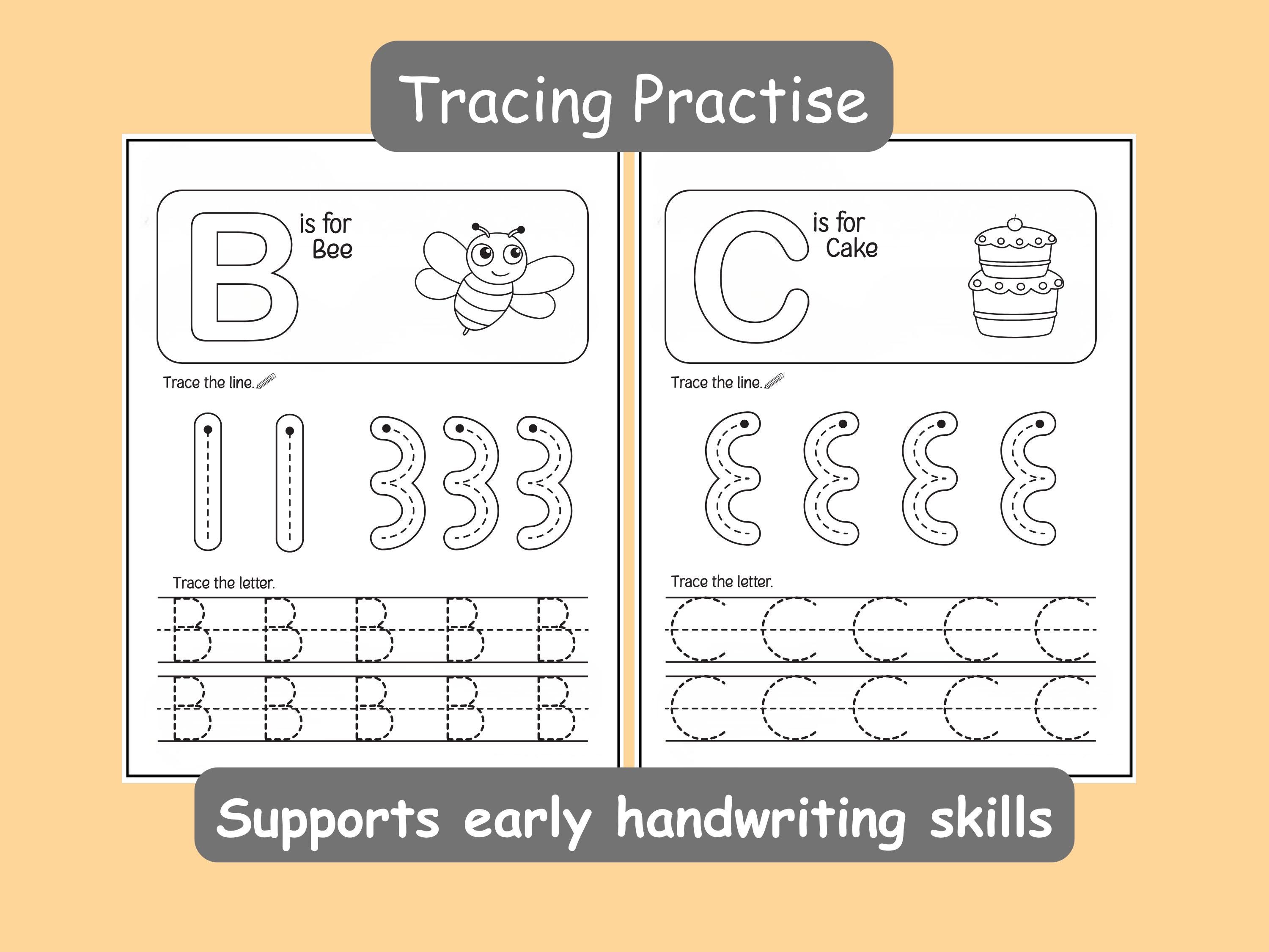 Alphabet Tracing Worksheets | Uppercase & Lowercase Letter Practice