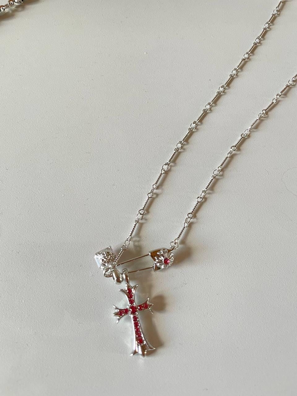 Chrome hearts necklace safety pin - Etsy 日本