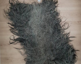 Leatherfree grey sheepskin rug made of Dutch wool - Connor