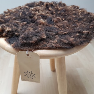 Bless - sheepskin chair pad, woollen stool pad, stool cover, wool stool cover, wool felt cushion, eco sheepskin stool pad