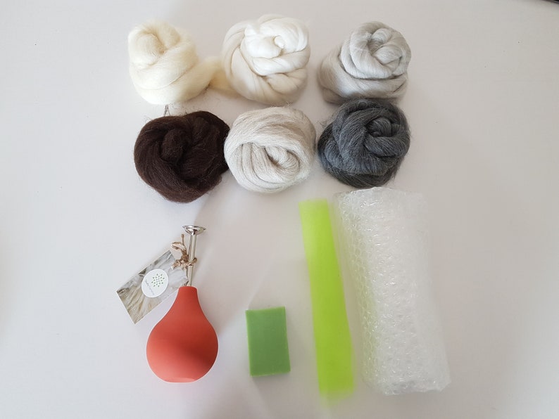 Wet felting kit create your own felt Etsy