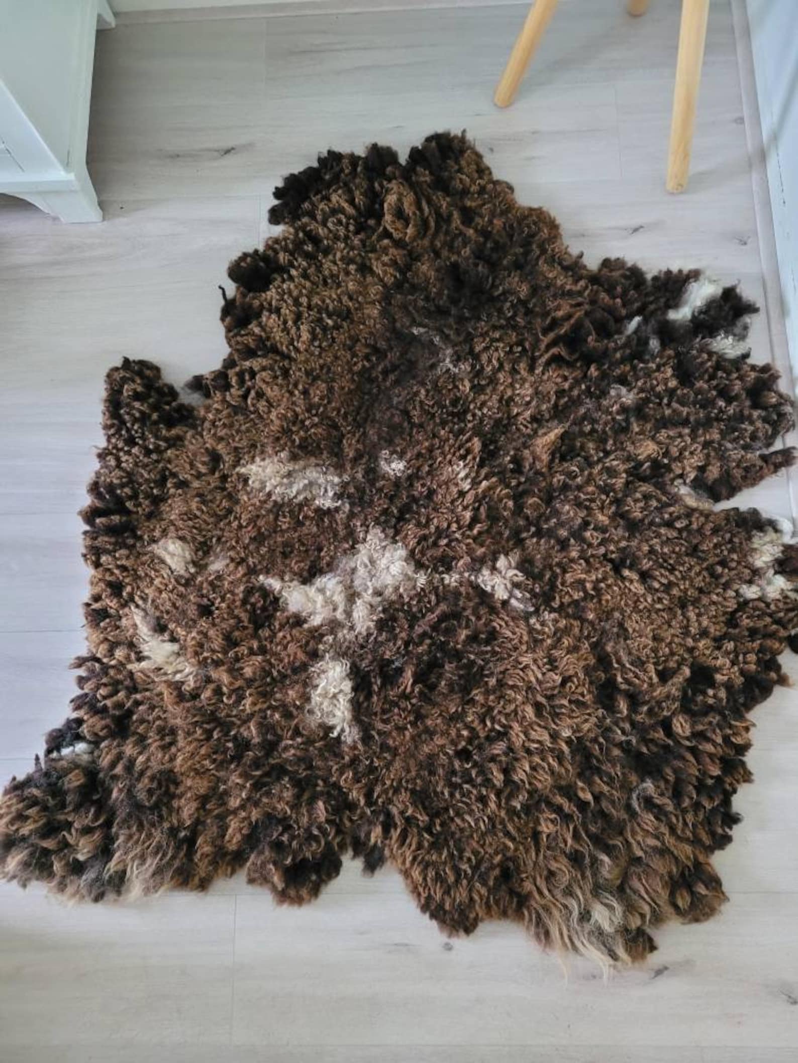Bruno Organic Large Sheepskin Rug Vegetarian Felted Fleece Etsy