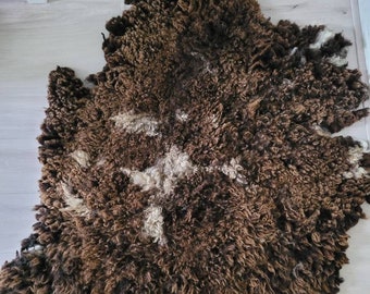 Bruno organic - large sheepskin rug,  vegetarian Felted fleece rug, felted wool rug, felt eco skin, Dutch design rug