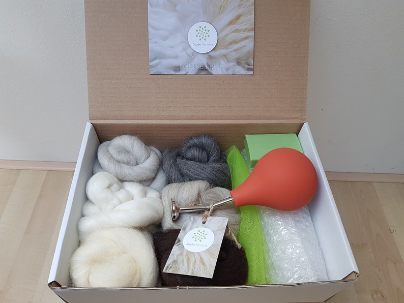 Wet felting kit create your own felt Etsy
