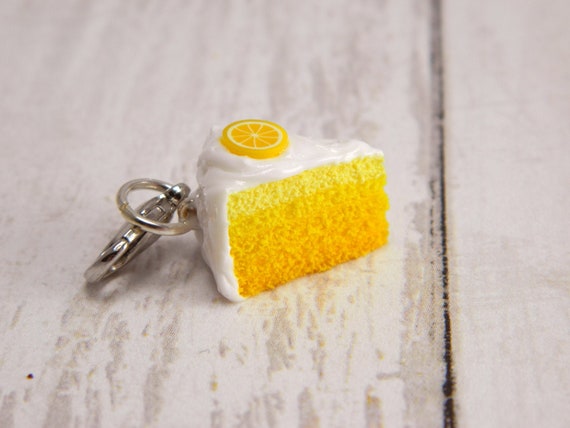 Lemon Ombre Cake Charm Lemon Cake Slice Charm Lemon Cake Etsy