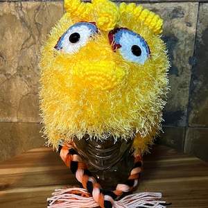 Crochet Big Bird Earflap Hat Pattern