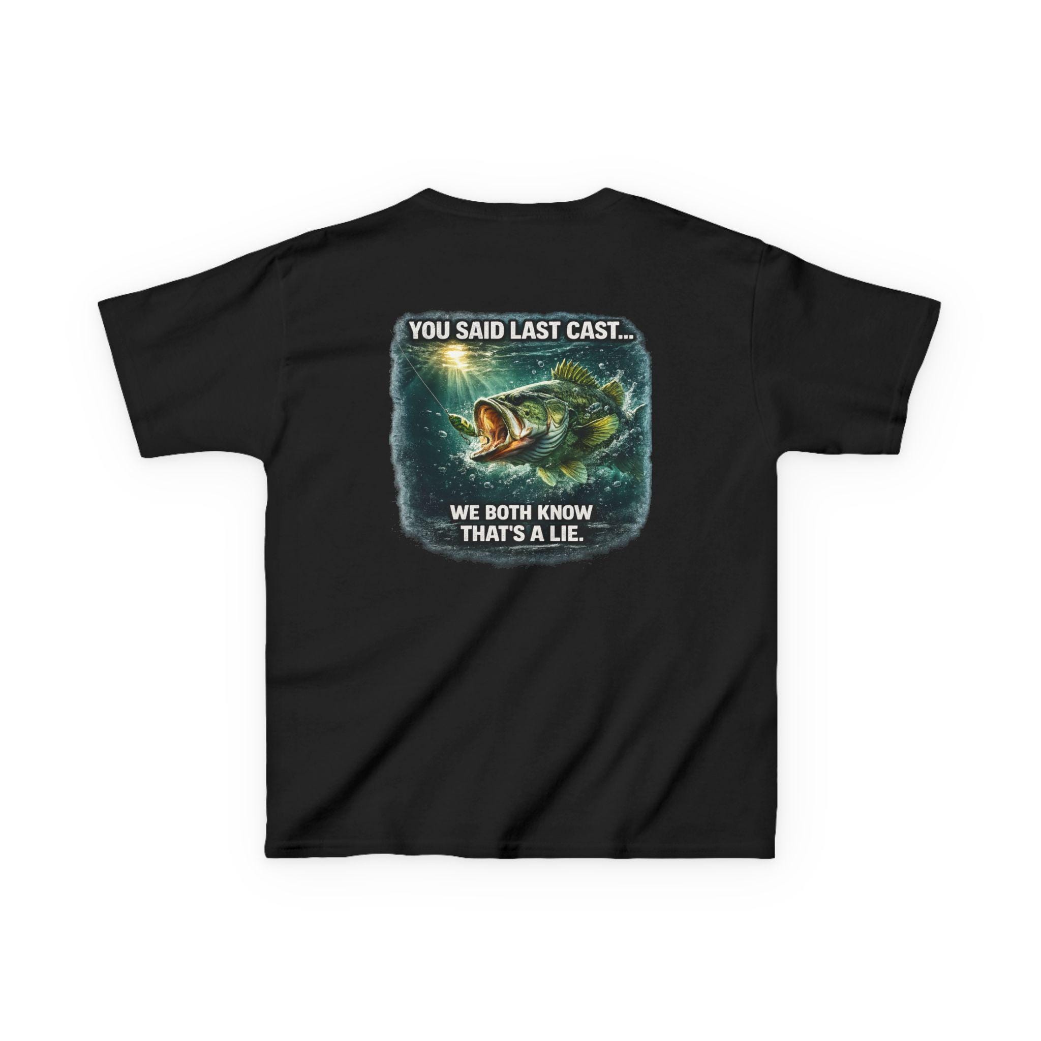 Bass Fishing Tee, Youth Cotton Shirt with Fish Graphic
