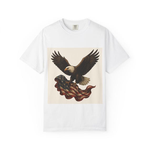 American Flag Shirt, Vintage Eagle Graphic Tee for Patriotic Wear