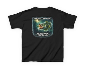 Maglietta da pesca per ragazzi "You Said Last Cast"