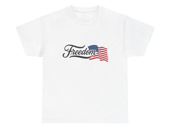 4Th of July Shirt, Freedom Flag Tee with Patriotic USA Design