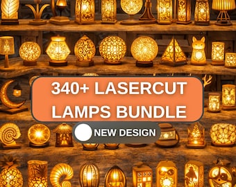 340+ 3D Lantern Laser Cut Files Bundle | Holiday Lamp Tealight SVG Designs | Wooden Lanterns & Candle Holders | Digital Download