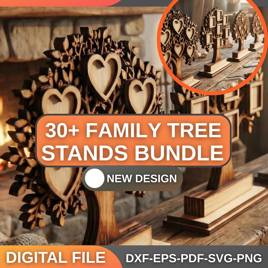 30+ Family Tree Laser Cut Bundle | Personalized Home Decor | CNC ...