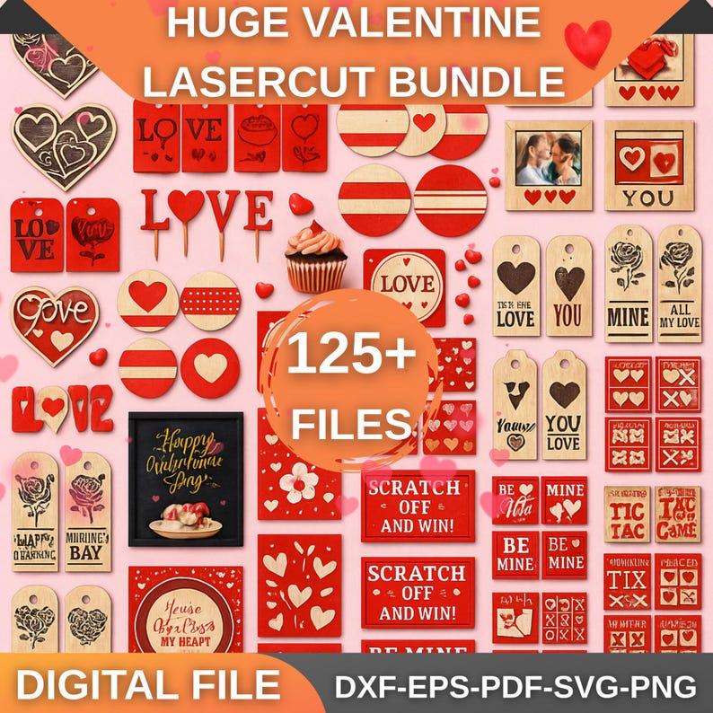 125+ Files Valentine’s Day Laser Cut Mega Bundle, Super Huge Valentine ...