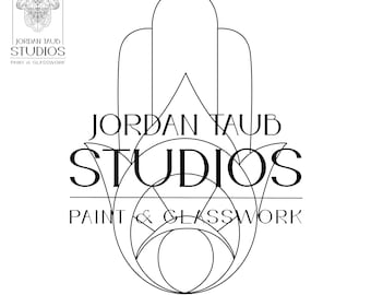 Stained Glass Pattern- Sunset Hamsa