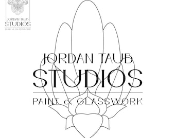 Stained Glass Pattern - Lotus Hamsa