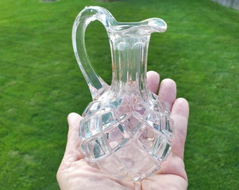 Antique EAPG Cruet: Beveled Diamond Block Pattern by Dalzell Gilmore
