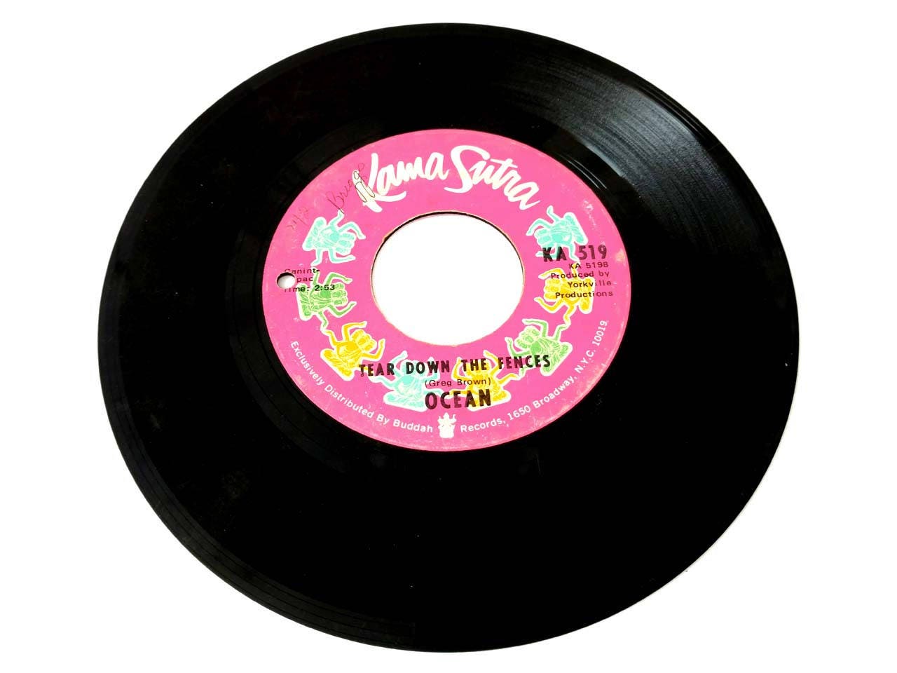 Ocean Put Your Hand in the Hand on Kama Sutra KA 519 Vinyl 45 rpm Record Folk Music Rock 1970's Pop Music VG First PRESSING