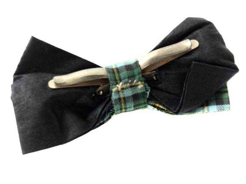 Clip On Bow Tie Plaid Light Blue & Black Toddler Boy Bowtie Etsy