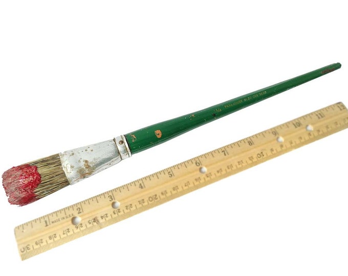 Used Paint Brush Dried on Paint Hog Hair Stiff Bristles Etsy