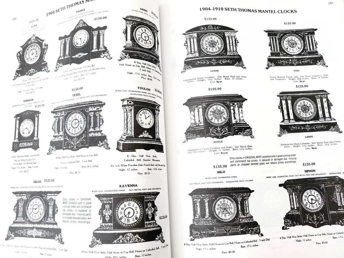 Seth Thomas Clocks & Movements A Guide to Identification and Etsy