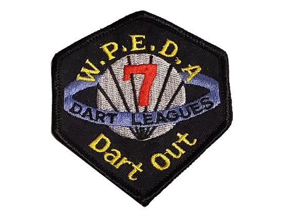 Rare W.P.E.D.A. 7 Dart Out Patch Dart League Pitt… - image 1