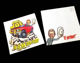Postal vintage de 1988 de la camioneta Isuzu Rodeo: Publicidad de Big Joe