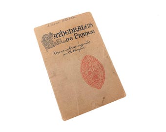 Catedrales de Francia por Jules Mayeur. Juego de 10 grabados originales en carpeta, tamaño postal.